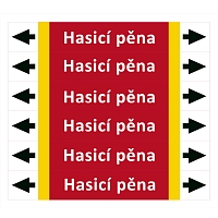 Značení potrubí ISO 20560, hasicí pěna